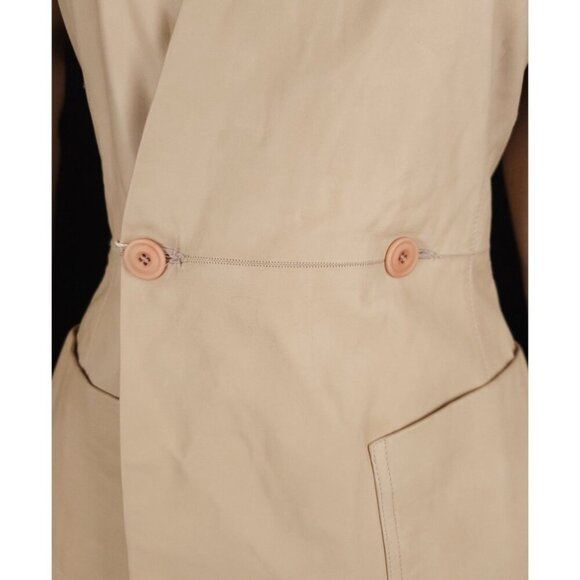 Rick Owens Calf Leather Blazer Jacket Size 40 US 6 Slim Womens Beige $2160 - Picture 3 of 12